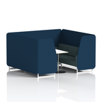 Brixworth Booth With White Legs And White Table In Two Tone 4 Seater Partner Panels And Mix Sofa Band 4 - Synergy
