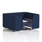 Brixworth Booth With White Legs And White Table In Two Tone 4 Seater Osaka Panels And Zen Sofa Band 5 - Sumi