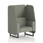 Brixworth Open Booth With Black Legs in Single Tone 1 Seater Crucible Panels And Sofa Band 1 - Rivet