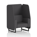 Brixworth Open Booth With Black Legs in Single Tone 2 Seater Crucible Panels And Sofa Band 1 - Rivet