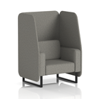 Brixworth Open Booth With Black Legs in Single Tone 2 Seater Olive Panels And Sofa Band 1 - Rivet