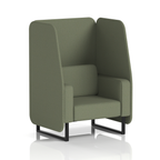 Brixworth Open Booth With Black Legs in Single Tone 3 Seater Prime Panels And Sofa Band 1 - Rivet
