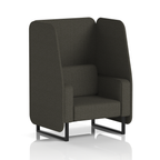 Brixworth Open Booth With Black Legs in Single Tone 2 Seater Vitreous Panels And Sofa Band 1 - Rivet