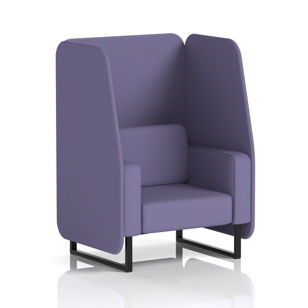 Brixworth Open Booth With Black Legs in Single Tone 2 Seater Calculus Panels And Sofa Band 2 - X2