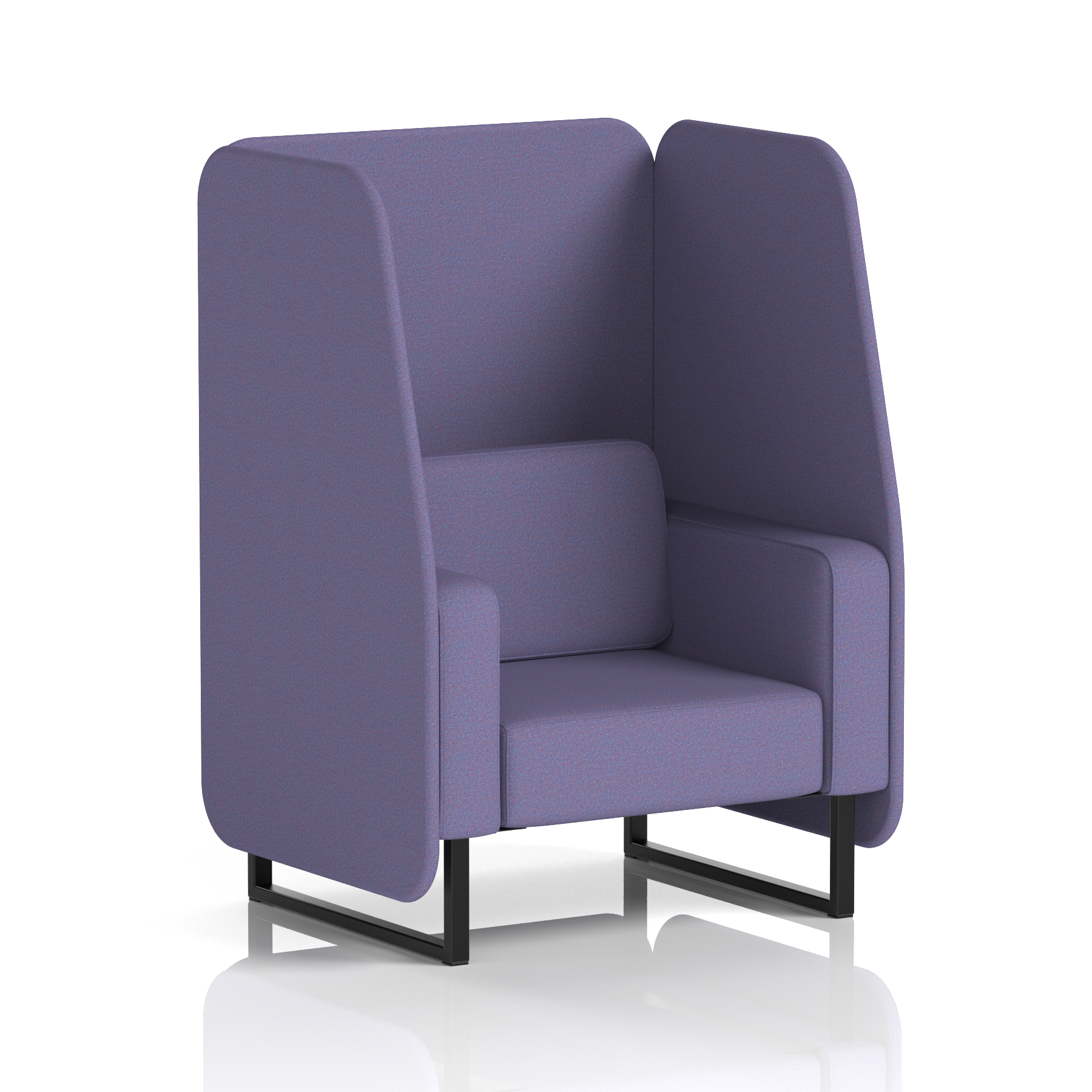 Brixworth Open Booth With Black Legs in Single Tone 2 Seater Calculus Panels And Sofa Band 2 - X2