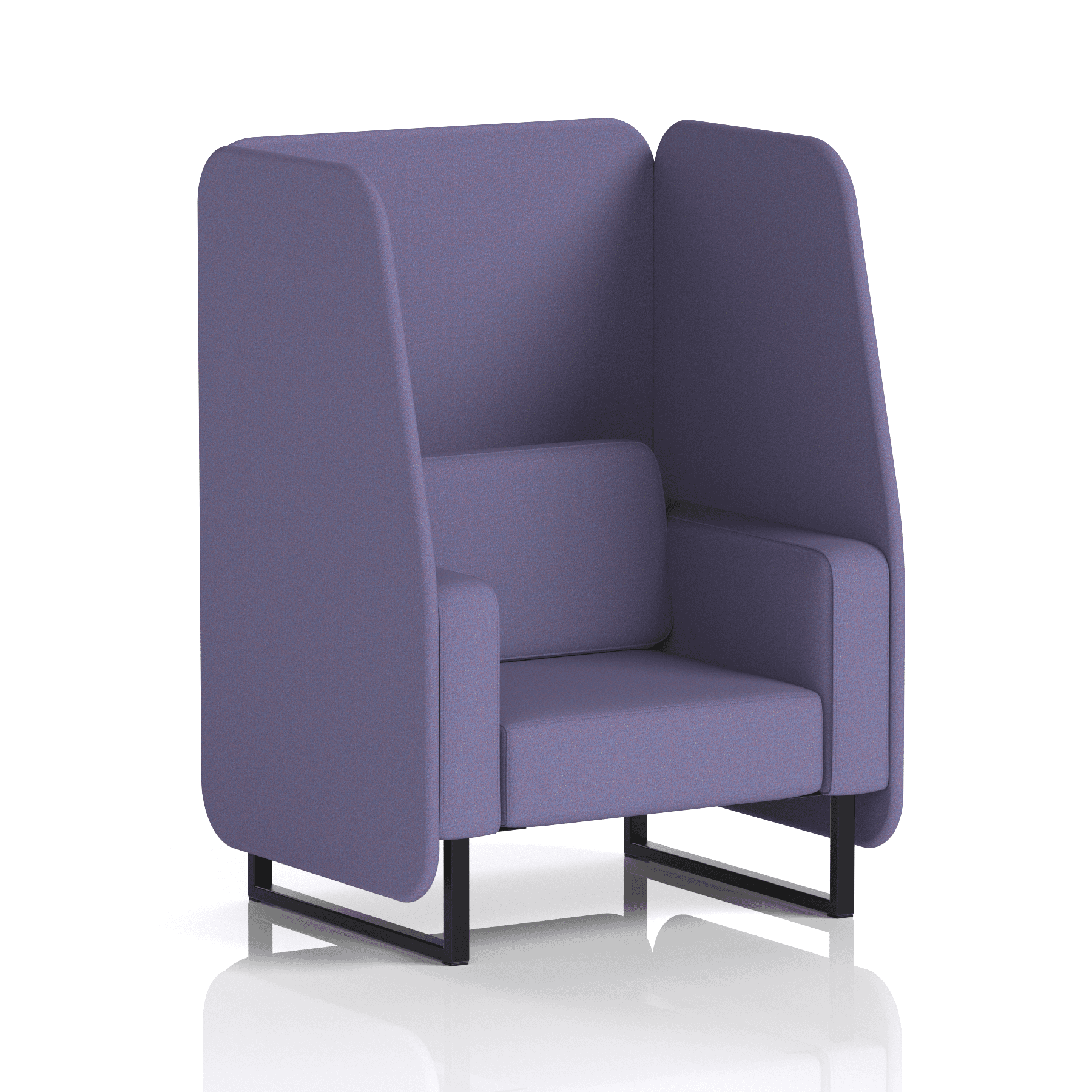 Brixworth Open Booth With Black Legs in Single Tone 2 Seater Calculus Panels And Sofa Band 2 - X2