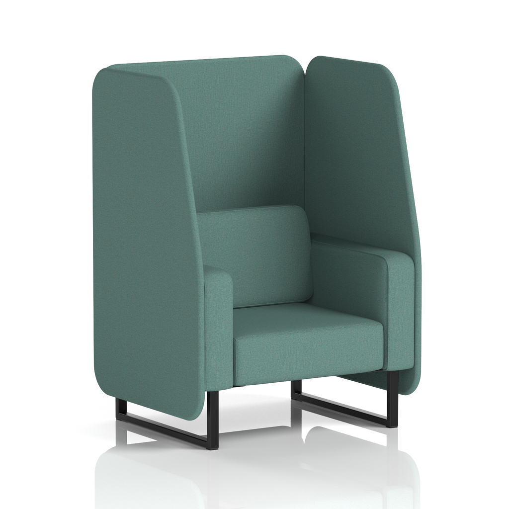Brixworth Open Booth With Black Legs in Single Tone 2 Seater Diameter Panels And Sofa Band 2 - X2