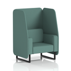 Brixworth Open Booth With Black Legs in Single Tone 2 Seater Diameter Panels And Sofa Band 2 - X2