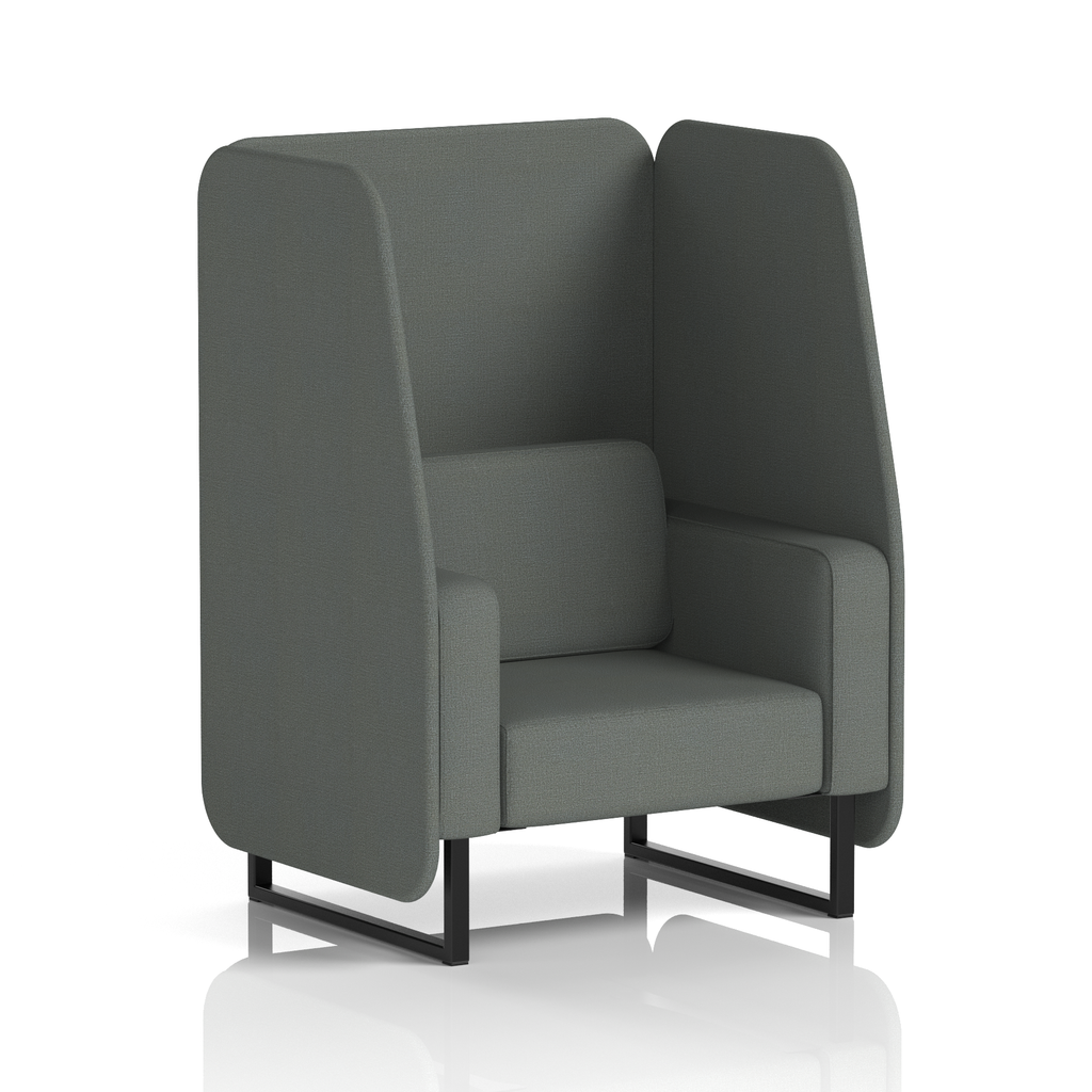 Brixworth Open Booth With Black Legs in Single Tone 3 Seater Diameter Panels And Sofa Band 2 - X2