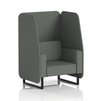 Brixworth Open Booth With Black Legs in Single Tone 3 Seater Diameter Panels And Sofa Band 2 - X2