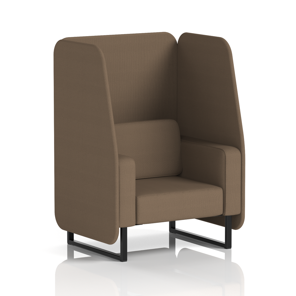 Brixworth Open Booth With Black Legs in Single Tone 1 Seater Number Panels And Sofa Band 2 - X2