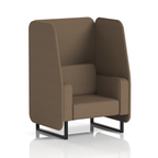 Brixworth Open Booth With Black Legs in Single Tone 1 Seater Number Panels And Sofa Band 2 - X2