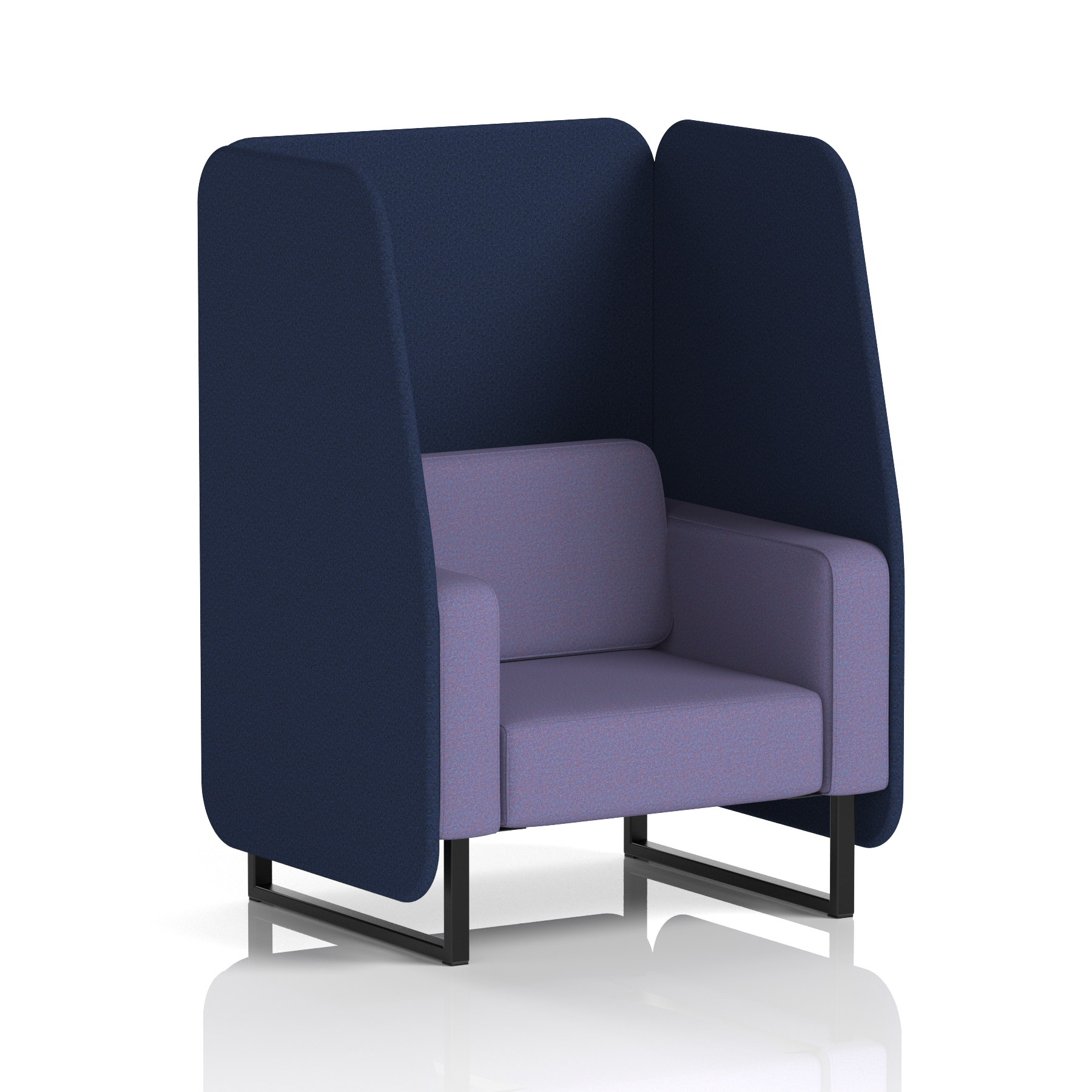 Brixworth Open Booth With Black Legs in Two Tone 3 Seater Arithmetic Panels And Number Sofa Band 2 - X2
