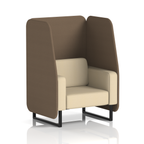 Brixworth Open Booth With Black Legs in Two Tone 1 Seater Number Panels And Arithmetic Sofa Band 2 - X2