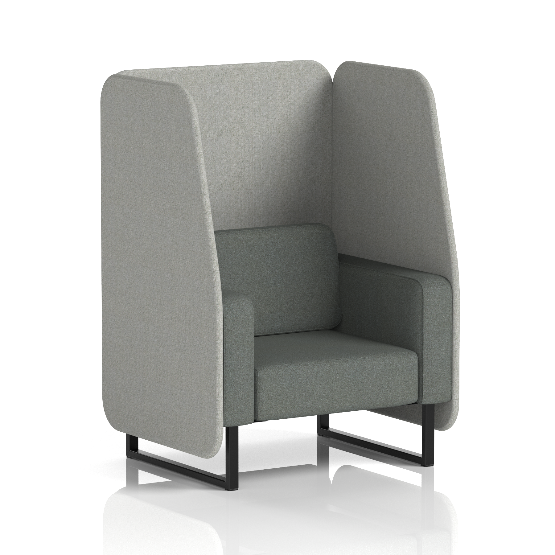 Brixworth Open Booth With Black Legs in Two Tone 2 Seater Number Panels And Arithmetic Sofa Band 2 - X2