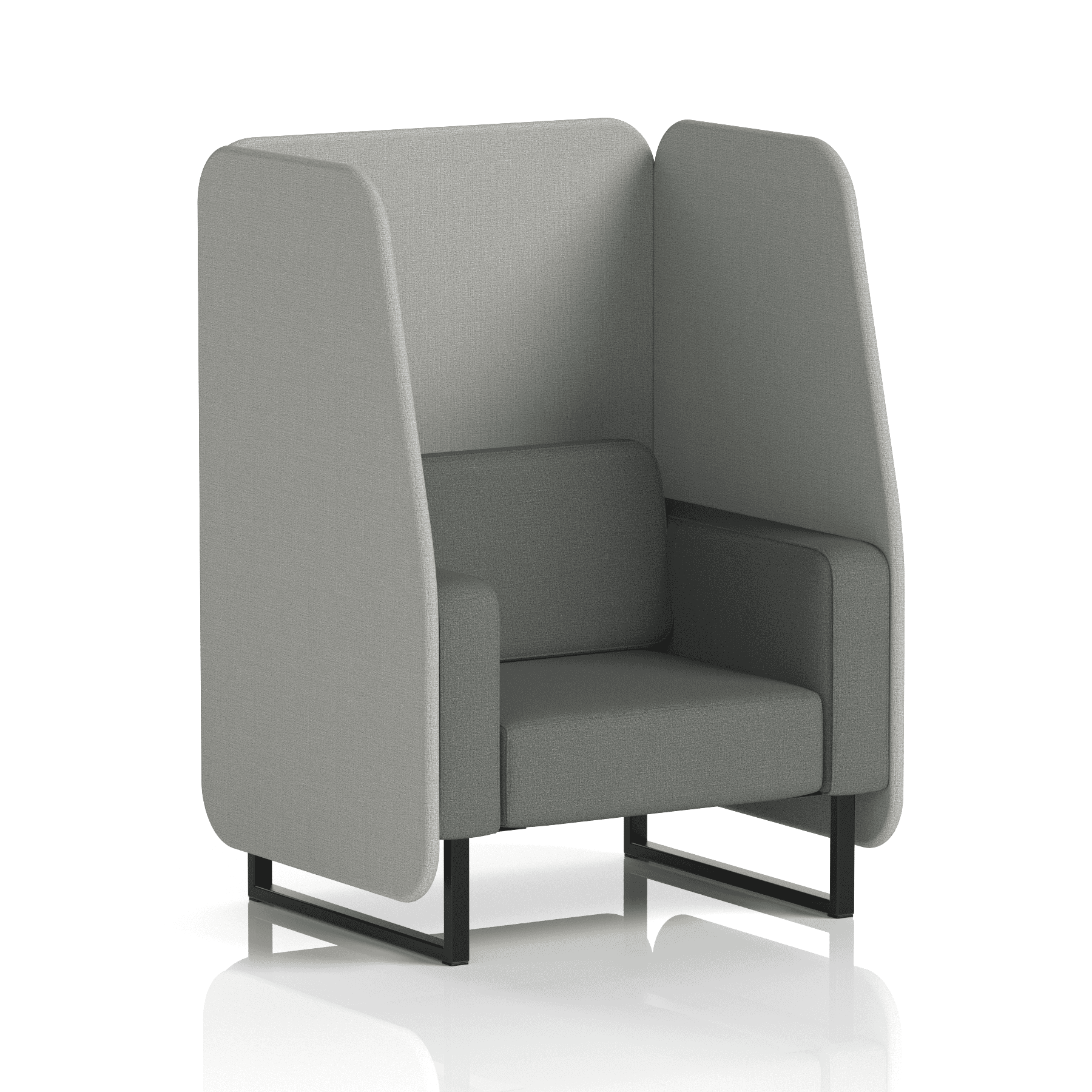 Brixworth Open Booth With Black Legs in Two Tone 2 Seater Number Panels And Arithmetic Sofa Band 2 - X2