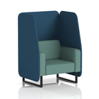 Brixworth Open Booth With Black Legs in Two Tone 3 Seater Number Panels And Arithmetic Sofa Band 2 - X2