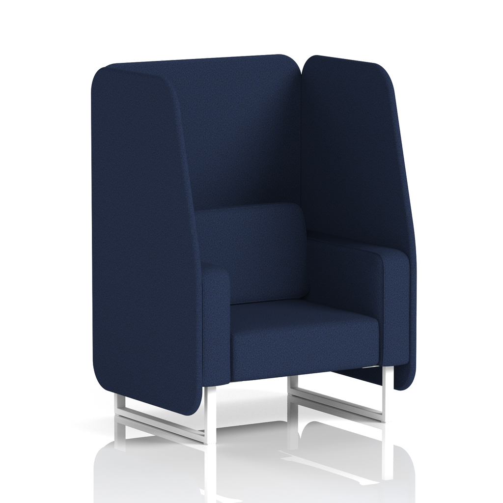 Brixworth Open Booth With White Legs in Single Tone 3 Seater Arithmetic Panels And Number Sofa Band 2 - X2