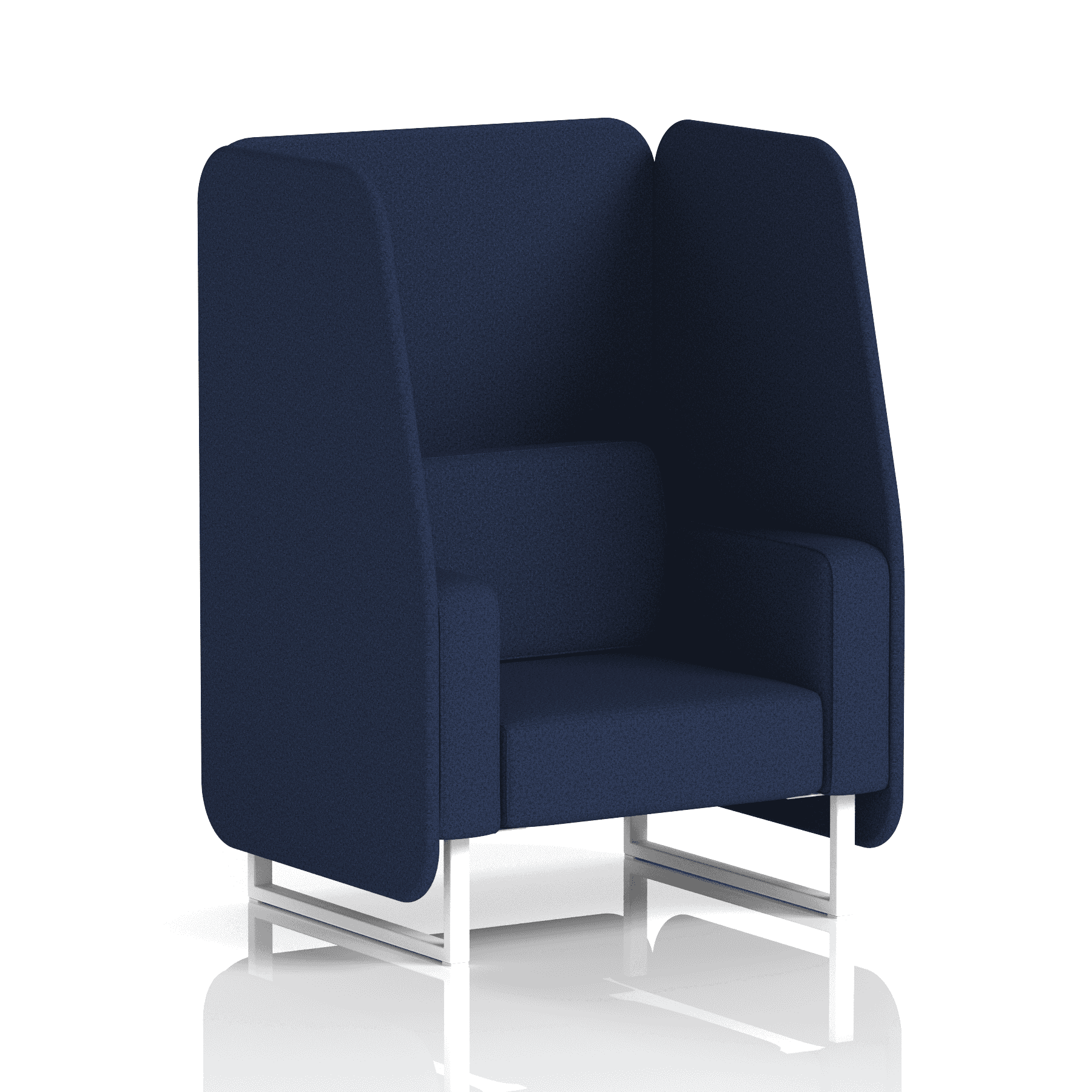 Brixworth Open Booth With White Legs in Single Tone 3 Seater Arithmetic Panels And Number Sofa Band 2 - X2