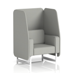 Brixworth Open Booth With White Legs in Single Tone 2 Seater Number Panels And Arithmetic Sofa Band 2 - X2
