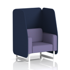 Brixworth Open Booth With White Legs in Two Tone 3 Seater Arithmetic Panels And Number Sofa Band 2 - X2