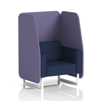 Brixworth Open Booth With White Legs in Two Tone 2 Seater Calculus Panels And Polygon Sofa Band 2 - X2