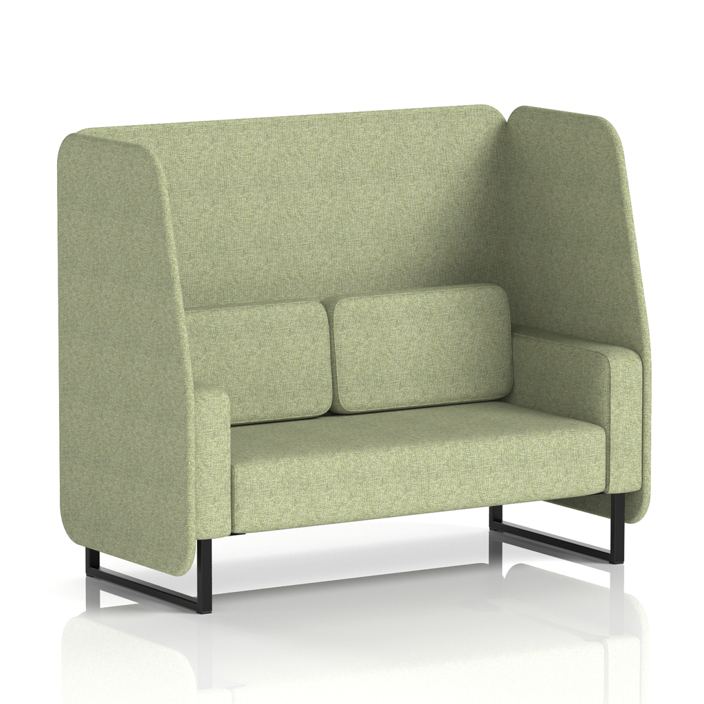 Brixworth Open Booth With Black Legs in Single Tone 2 Seater Polygon Panels And Sofa Band 2 - X2