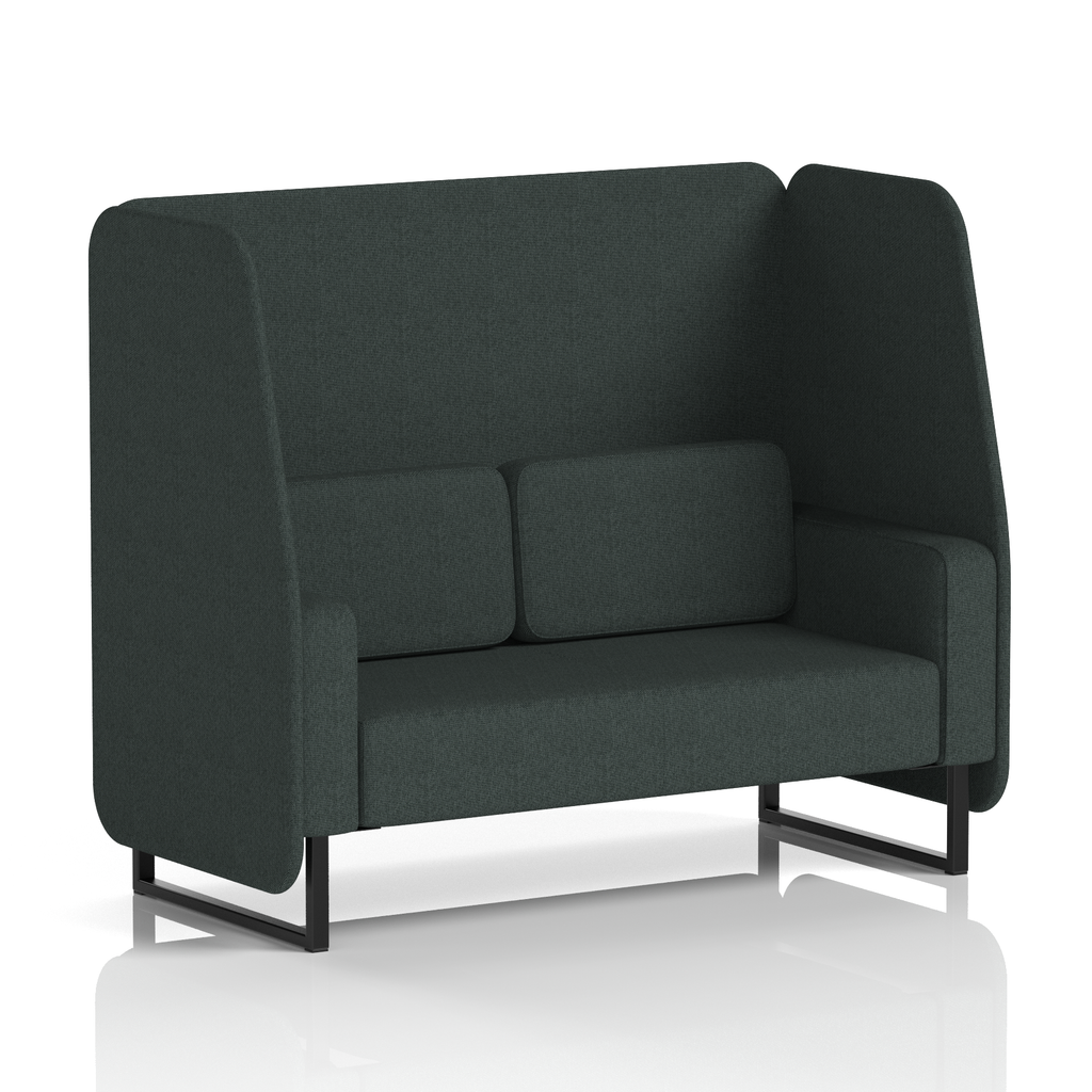 Brixworth Open Booth With Black Legs in Single Tone 3 Seater Polygon Panels And Sofa Band 2 - X2