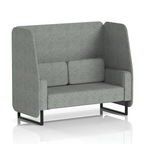 Brixworth Open Booth With Black Legs in Single Tone 3 Seater Theory Panels And Sofa Band 2 - X2