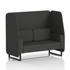 Brixworth Open Booth With Black Legs in Single Tone 1 Seater Westminster Panels And Sofa Band 3 - Main Line Flax