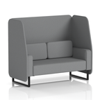 Brixworth Open Booth With Black Legs in Single Tone 3 Seater Westminster Panels And Sofa Band 3 - Main Line Flax