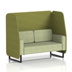 Brixworth Open Booth With Black Legs in Two Tone 2 Seater Theory Panels And Diameter Sofa Band 2 - X2