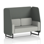 Brixworth Open Booth With Black Legs in Two Tone 3 Seater Affix Panels And Wed Sofa Band 4 - Synergy