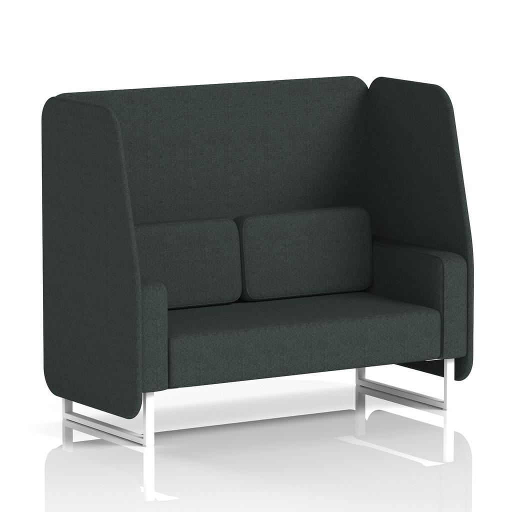 Brixworth Open Booth With White Legs in Single Tone 3 Seater Polygon Panels And Calculus Sofa Band 2 - X2