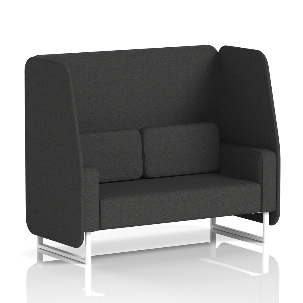 Brixworth Open Booth With White Legs in Single Tone 1 Seater Westminster Panels And Newbury Sofa Band 3 - Main Line Flax