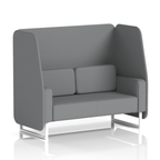 Brixworth Open Booth With White Legs in Single Tone 3 Seater Westminster Panels And Newbury Sofa Band 3 - Main Line Flax