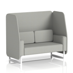 Brixworth Open Booth With White Legs in Single Tone 2 Seater Alike Panels And Order Sofa Band 4 - Synergy