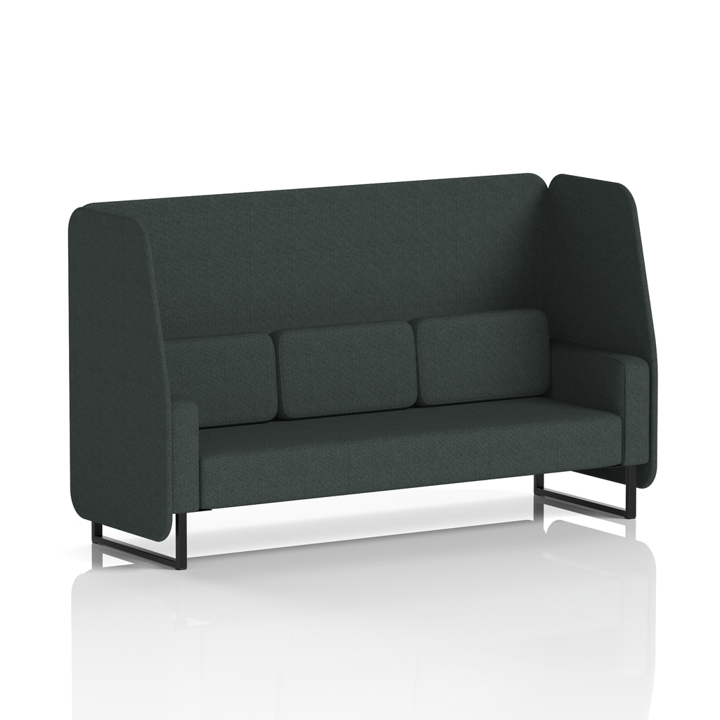 Brixworth Open Booth With Black Legs in Single Tone 3 Seater Mix Panels And Sofa Band 4 - Synergy