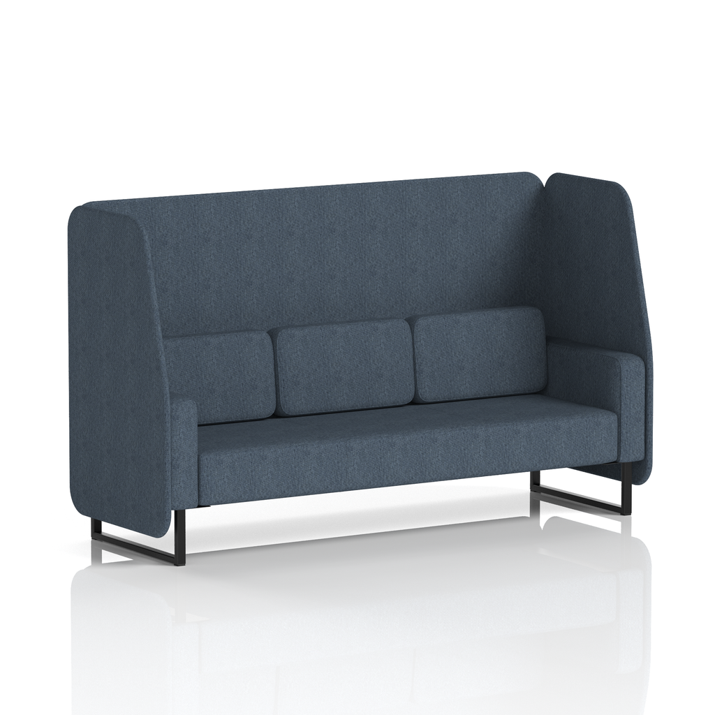 Brixworth Open Booth With Black Legs in Single Tone 1 Seater Order Panels And Sofa Band 4 - Synergy