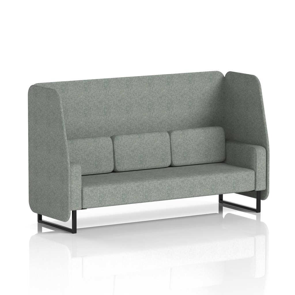 Brixworth Open Booth With Black Legs in Single Tone 3 Seater Order Panels And Sofa Band 4 - Synergy
