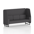 Brixworth Open Booth With Black Legs in Single Tone 2 Seater Partner Panels And Sofa Band 4 - Synergy