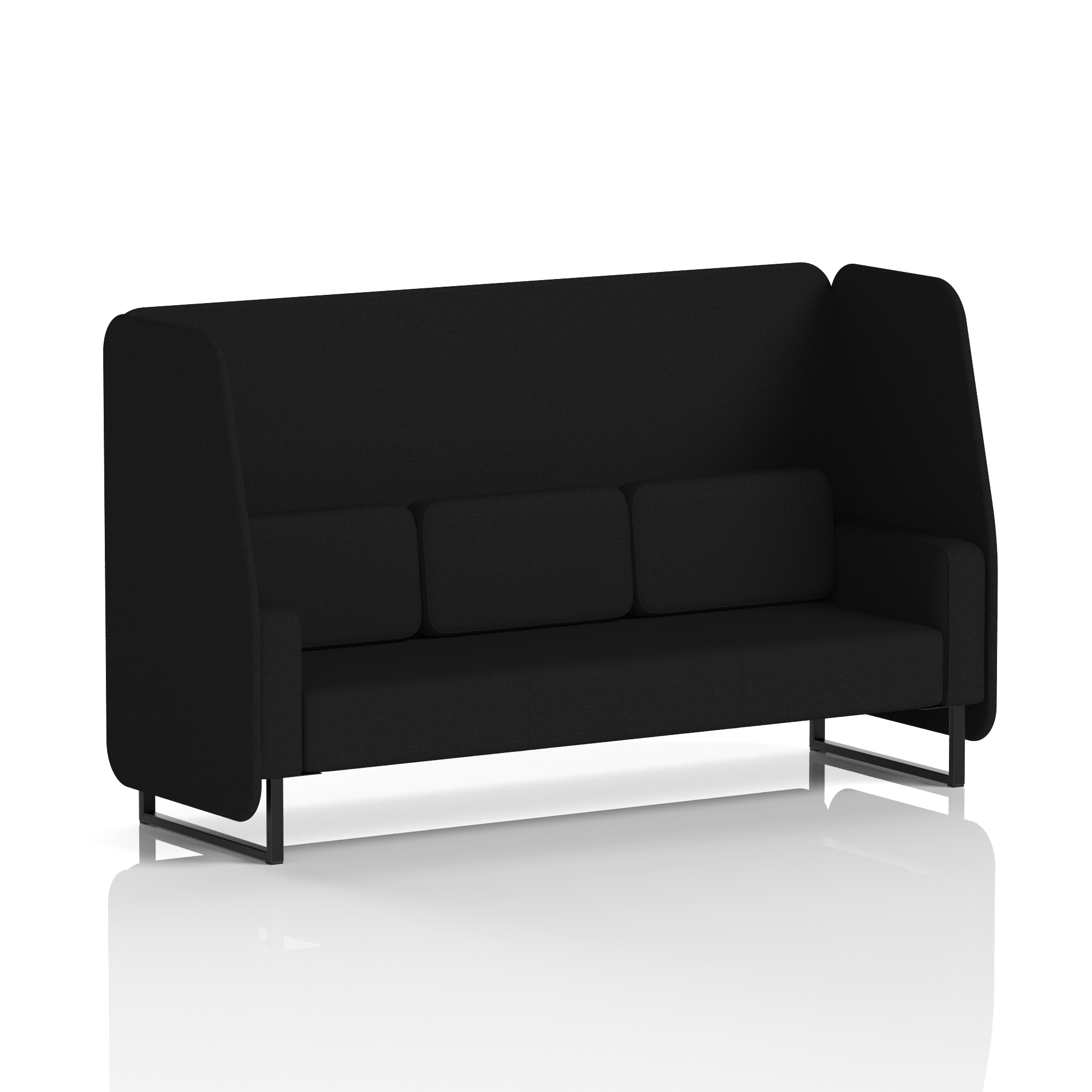 Brixworth Open Booth With Black Legs in Single Tone 1 Seater Wed Panels And Sofa Band 4 - Synergy