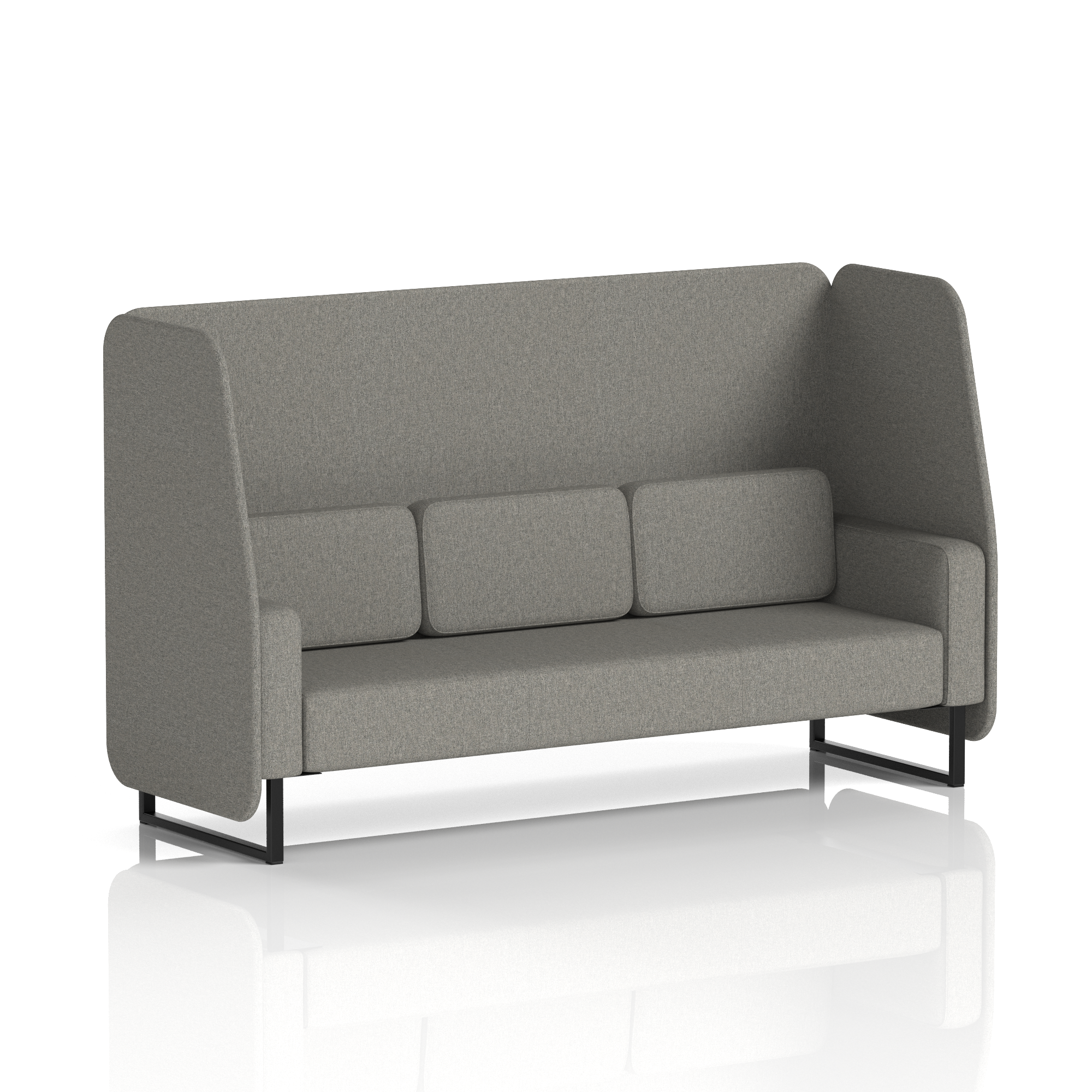 Brixworth Open Booth With Black Legs in Single Tone 2 Seater Wed Panels And Sofa Band 4 - Synergy