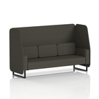 Brixworth Open Booth With Black Legs in Single Tone 2 Seater Kobe Panels And Sofa Band 5 - Sumi