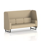 Brixworth Open Booth With Black Legs in Single Tone 3 Seater Kobe Panels And Sofa Band 5 - Sumi
