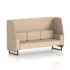 Brixworth Open Booth With Black Legs in Single Tone 2 Seater Osaka Panels And Sofa Band 5 - Sumi