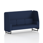 Brixworth Open Booth With Black Legs in Single Tone 3 Seater Osaka Panels And Sofa Band 5 - Sumi