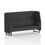 Brixworth Open Booth With Black Legs in Single Tone 1 Seater Tokyo Panels And Sofa Band 5 - Sumi