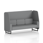 Brixworth Open Booth With Black Legs in Single Tone 3 Seater Tokyo Panels And Sofa Band 5 - Sumi