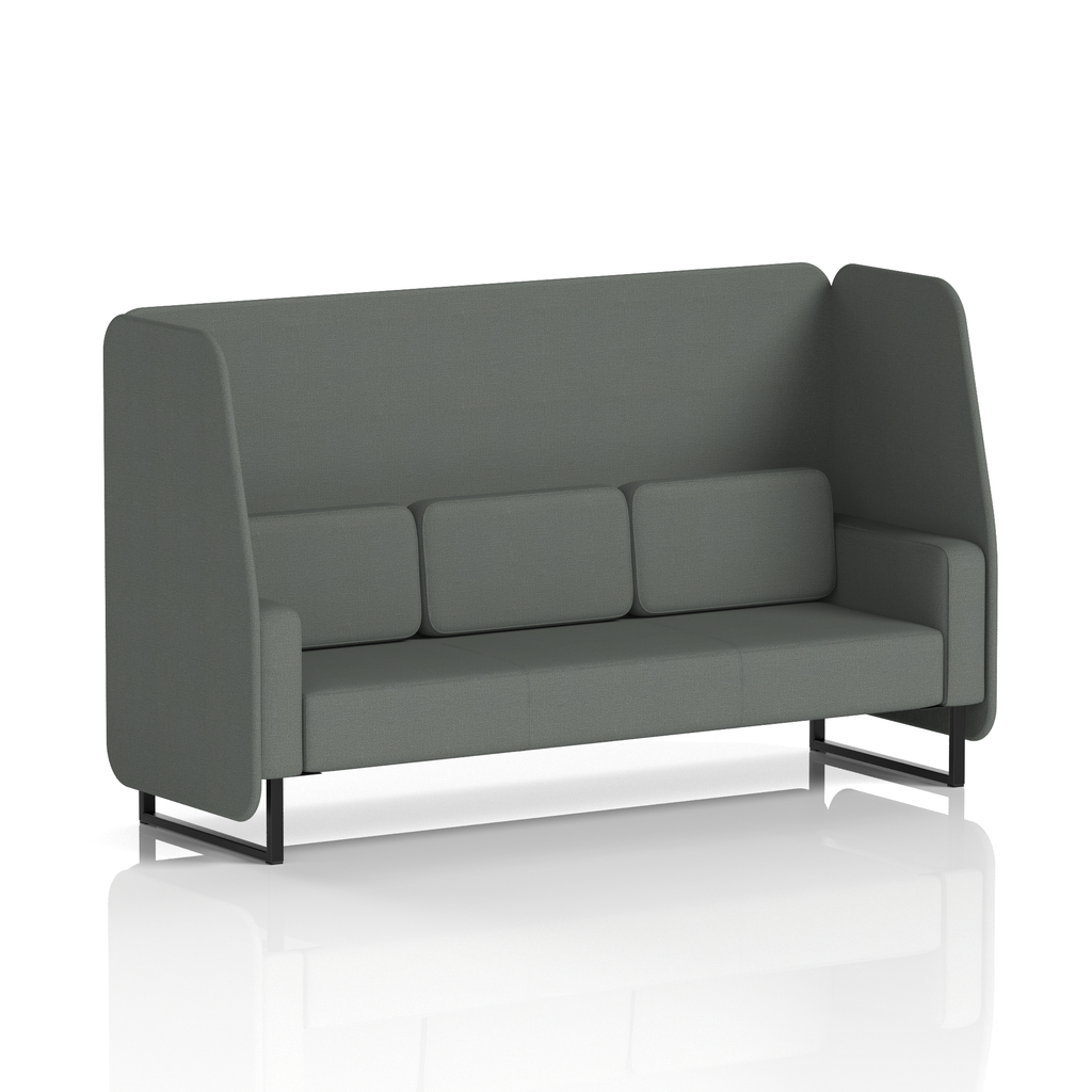 Brixworth Open Booth With Black Legs in Single Tone 3 Seater Uto Panels And Sofa Band 5 - Sumi